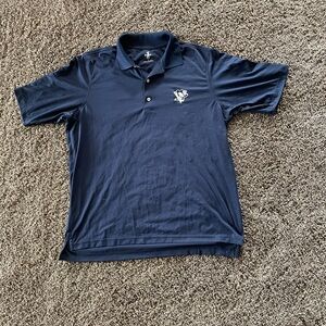 FG Blue Polo Shirt with Embroidered Pittsburgh Penguins logo
